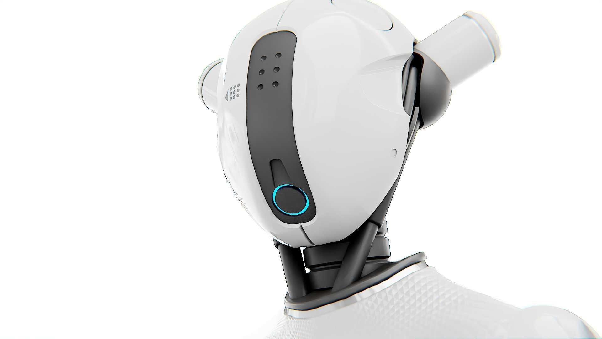 TESLA ROBOT V-3  RIGGED 3D model_18