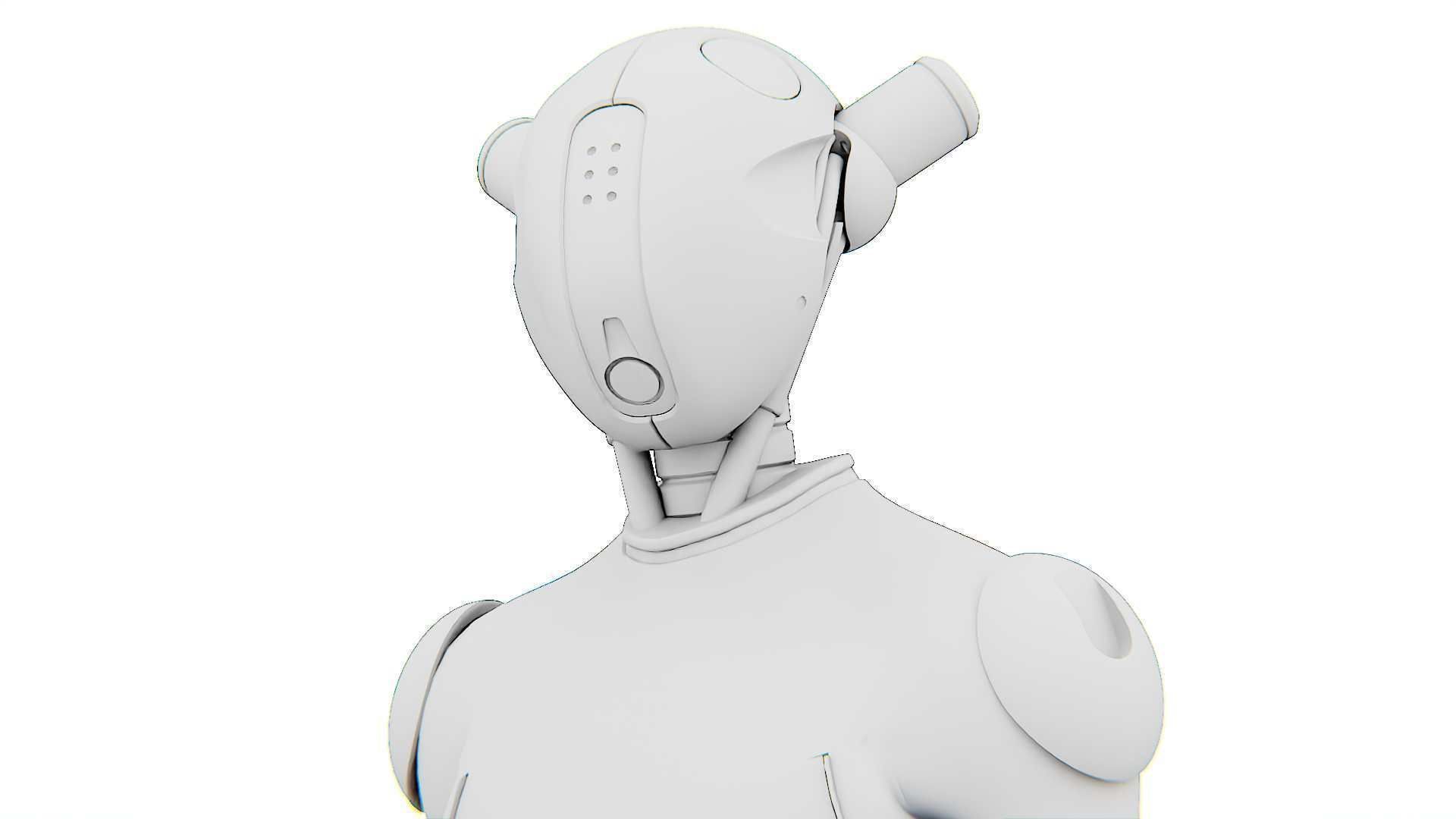 TESLA ROBOT V-3  RIGGED 3D model_32