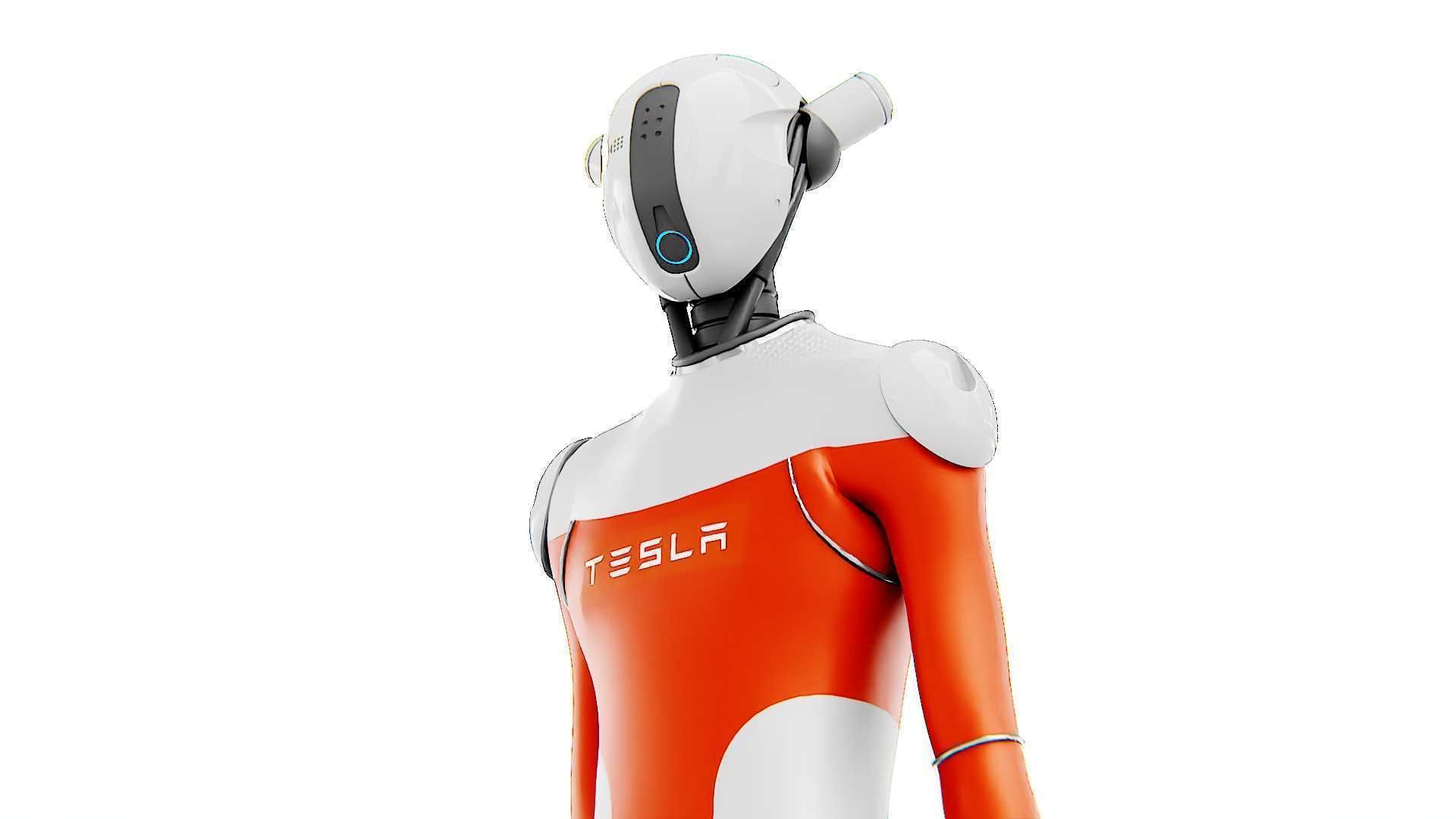 TESLA ROBOT V-3  RIGGED 3D model_2