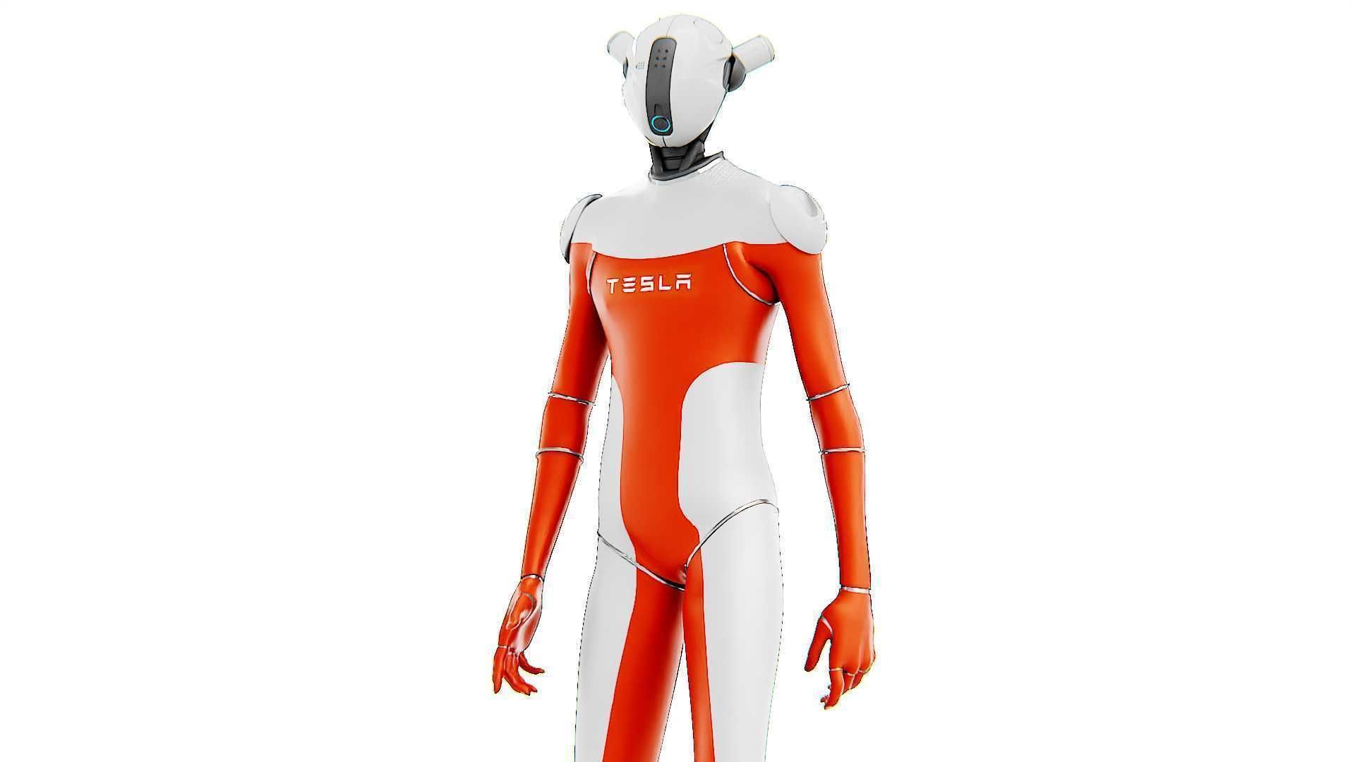 TESLA ROBOT V-3  RIGGED 3D model_30