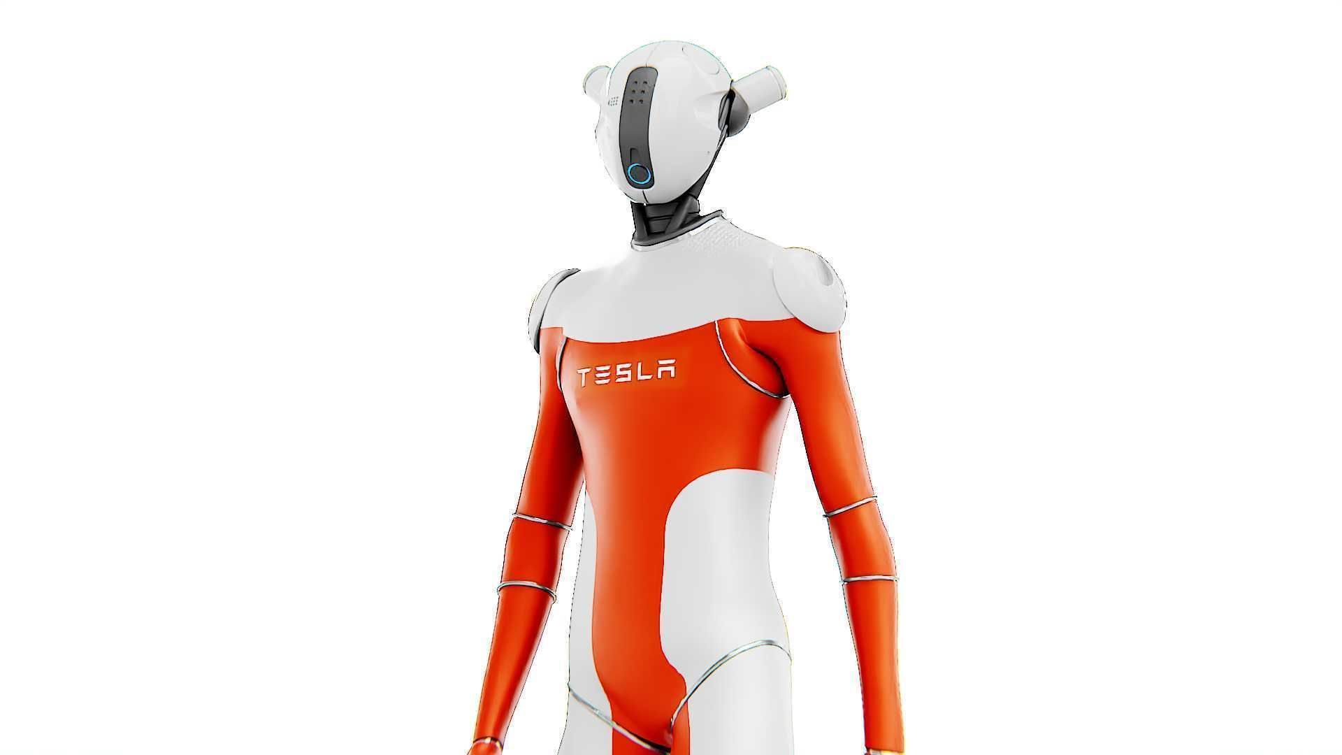 TESLA ROBOT V-3  RIGGED 3D model_28