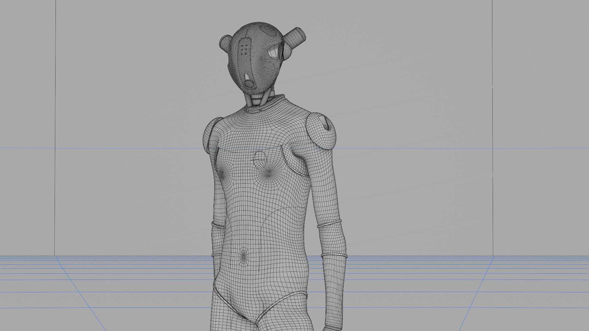 TESLA ROBOT V-3  RIGGED 3D model_38