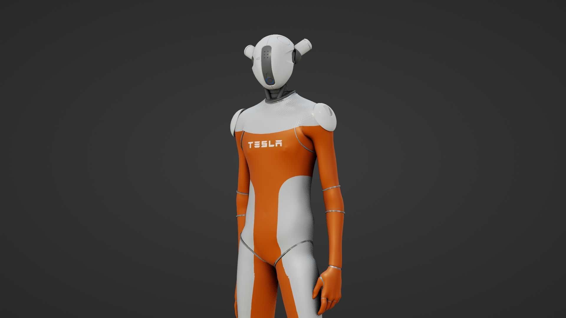 TESLA ROBOT V-3  RIGGED 3D model_36