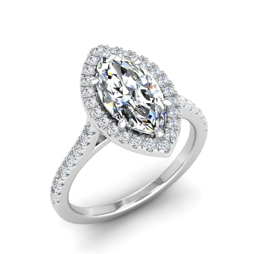 Engagement ring Mia marquise 3D print model_10