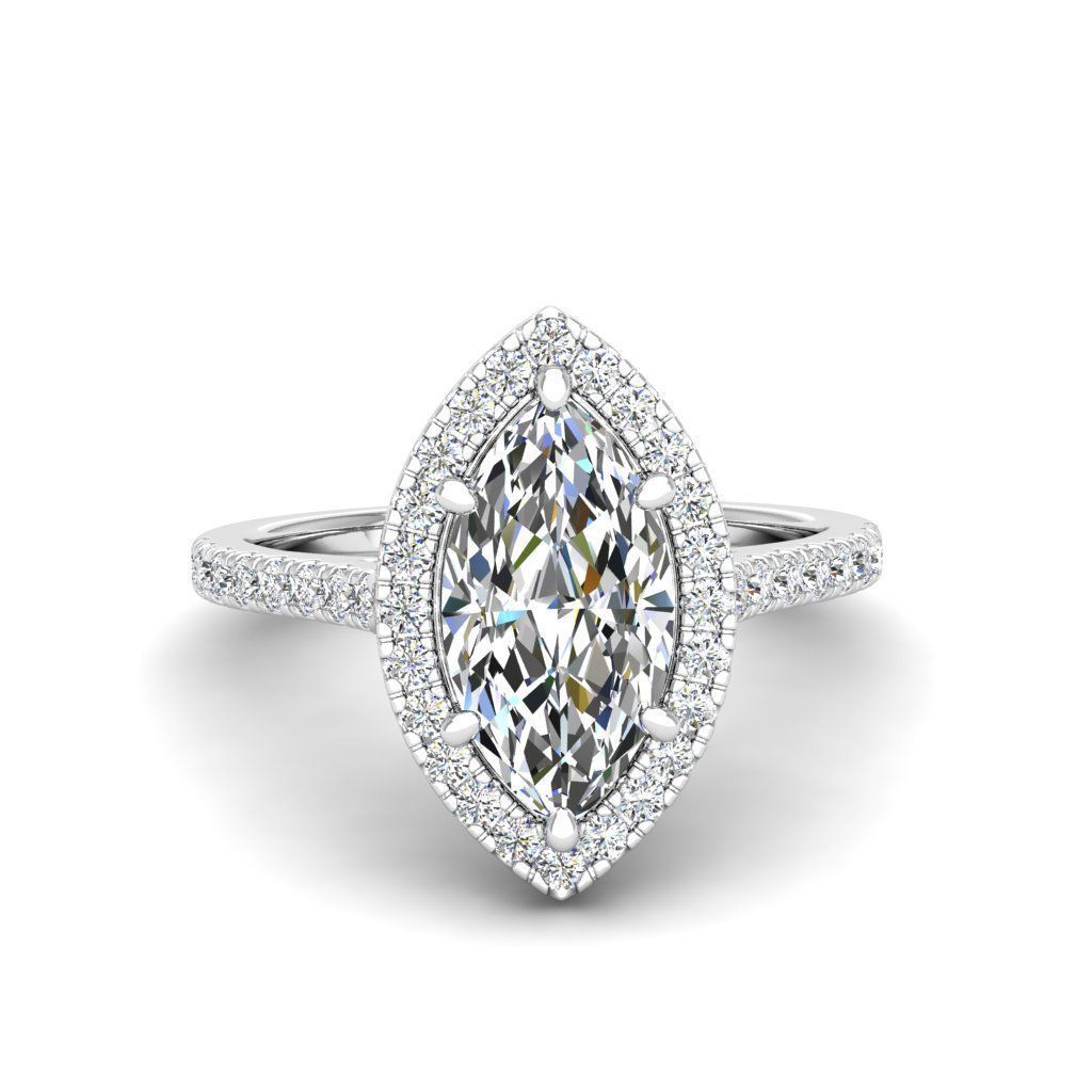 Engagement ring Mia marquise 3D print model_23