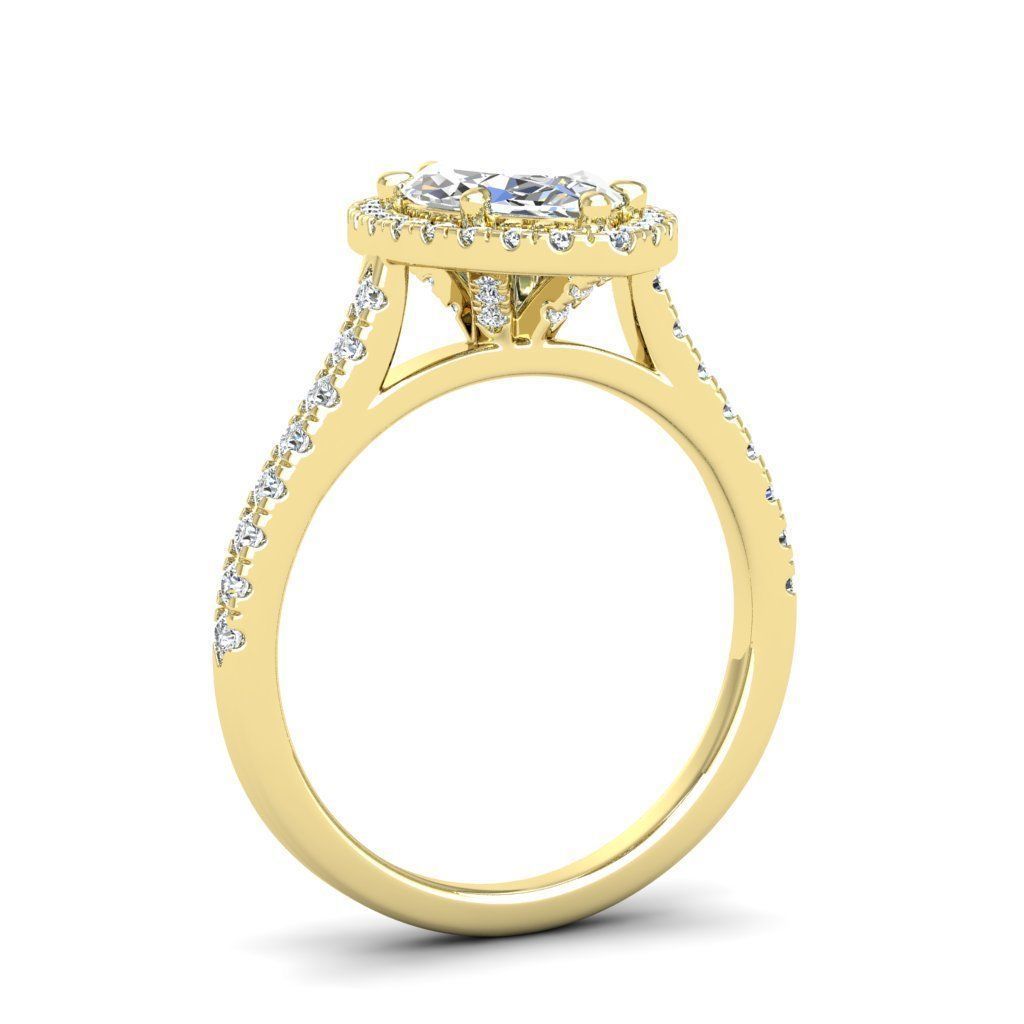 Engagement ring Mia marquise 3D print model_14