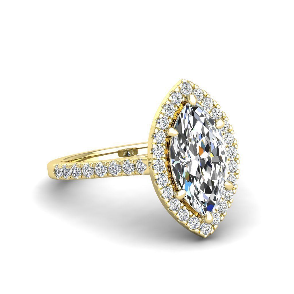 Engagement ring Mia marquise 3D print model_15