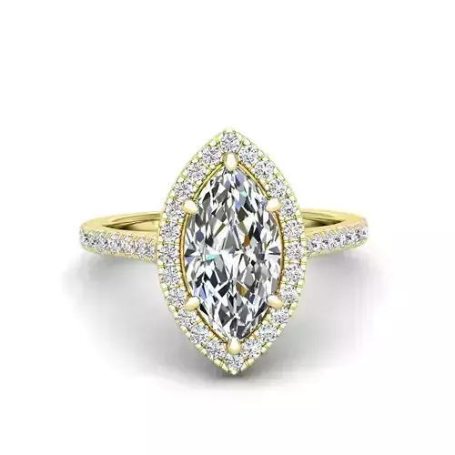 Engagement ring Mia marquise 3D print model