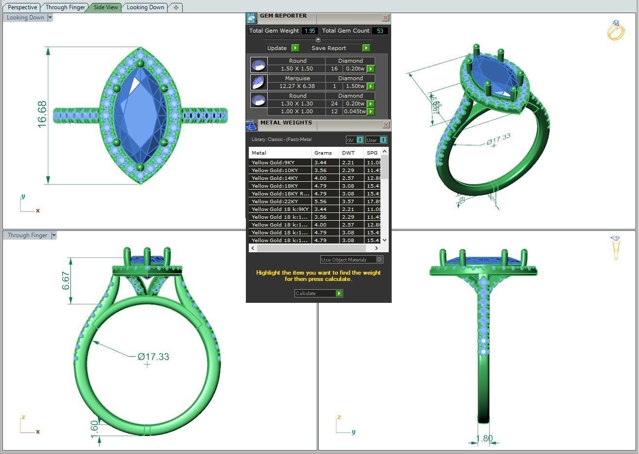 Engagement ring Mia marquise 3D print model_27