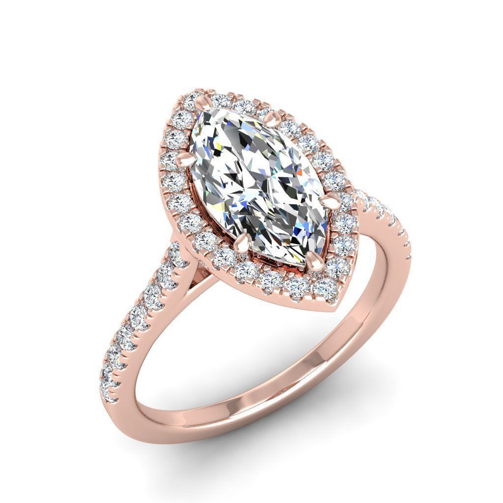 Engagement ring Mia marquise 3D print model_20
