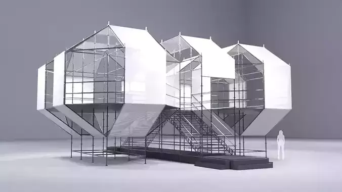 Layher Structure Pavilion 4 3D model