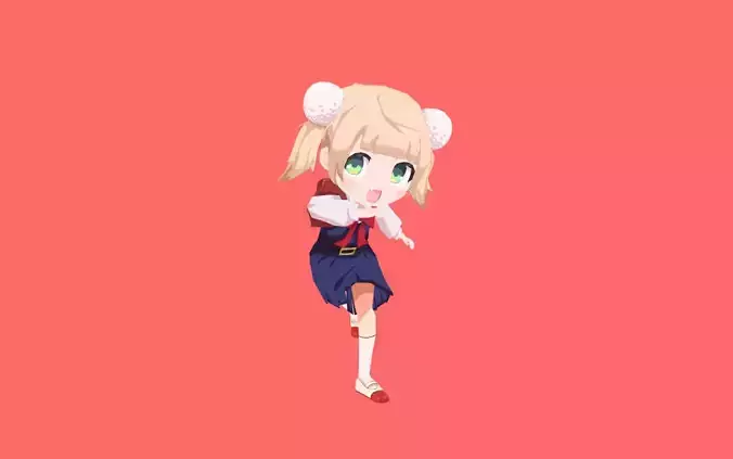 Shigure UI 3D model for VRChat Low-poly 3D model