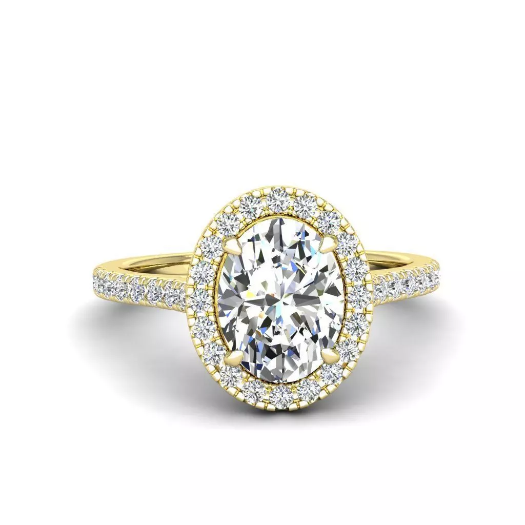 Engagement ring Mia oval 3D print model_0