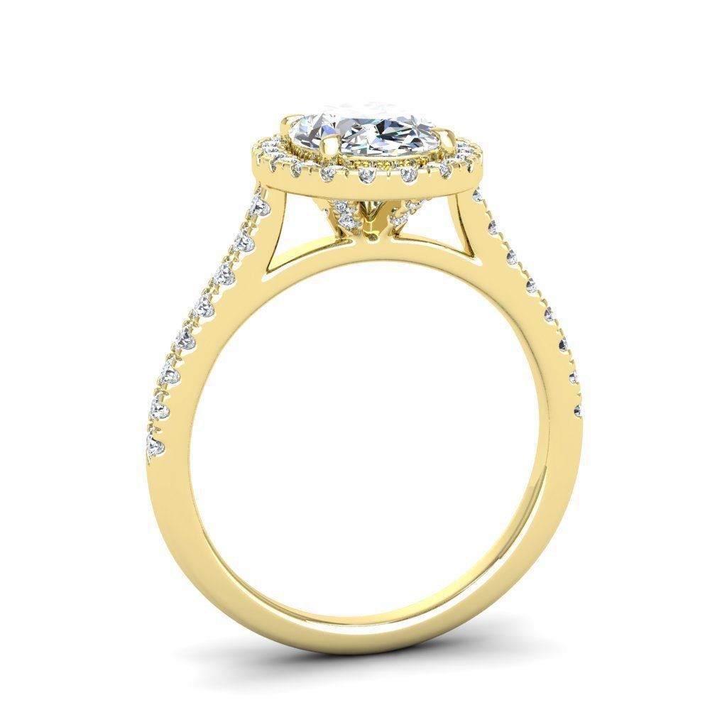 Engagement ring Mia oval 3D print model_17