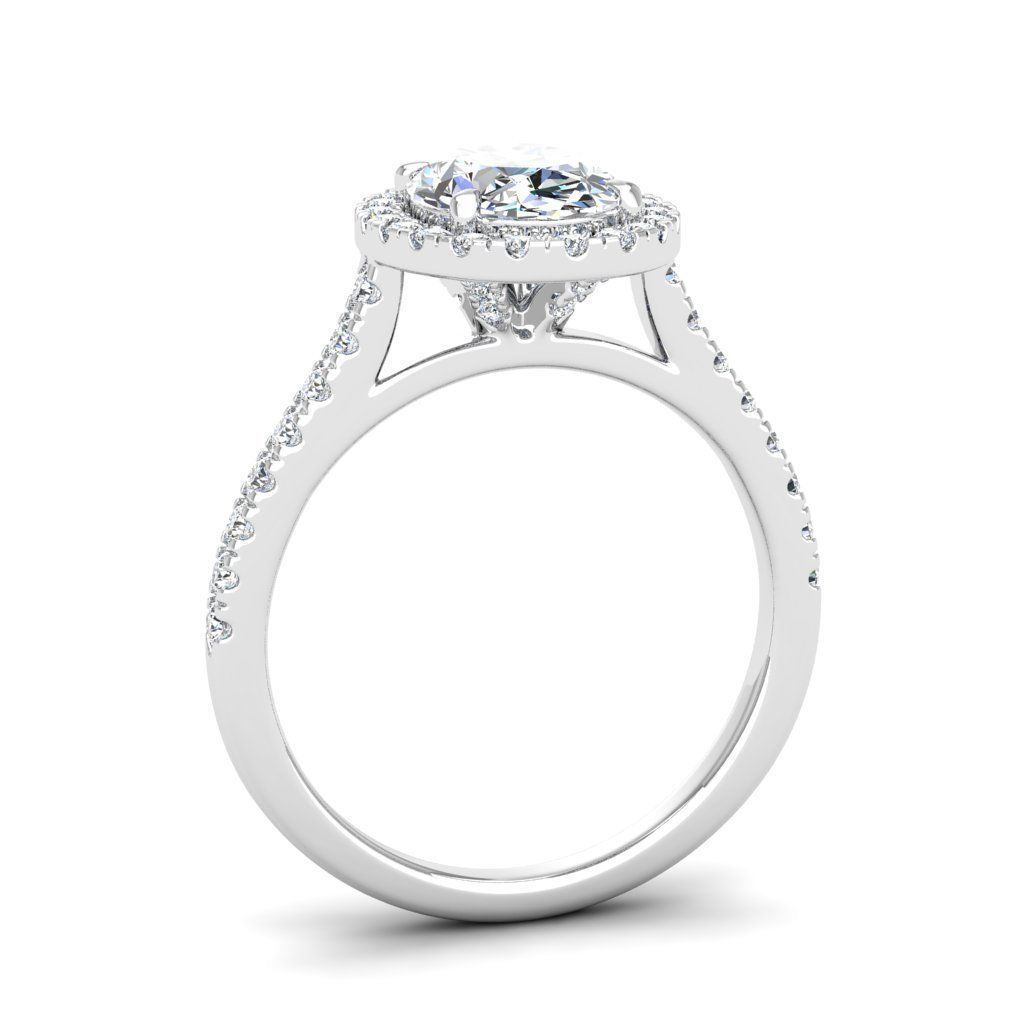 Engagement ring Mia oval 3D print model_6