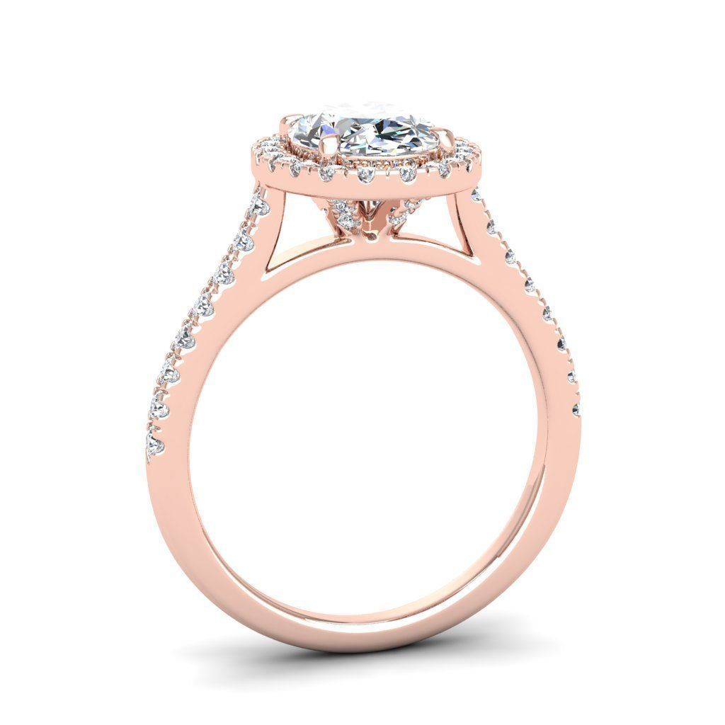 Engagement ring Mia oval 3D print model_5