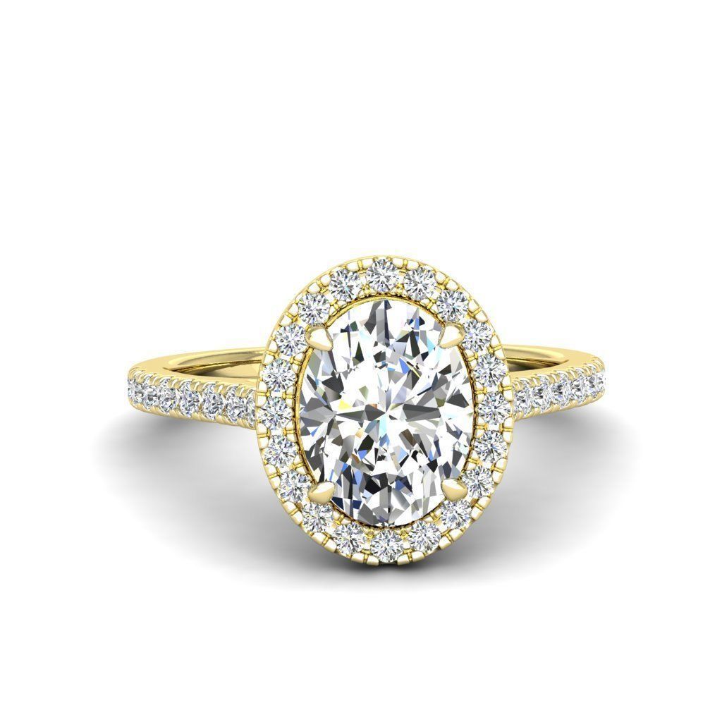 Engagement ring Mia oval 3D print model_27