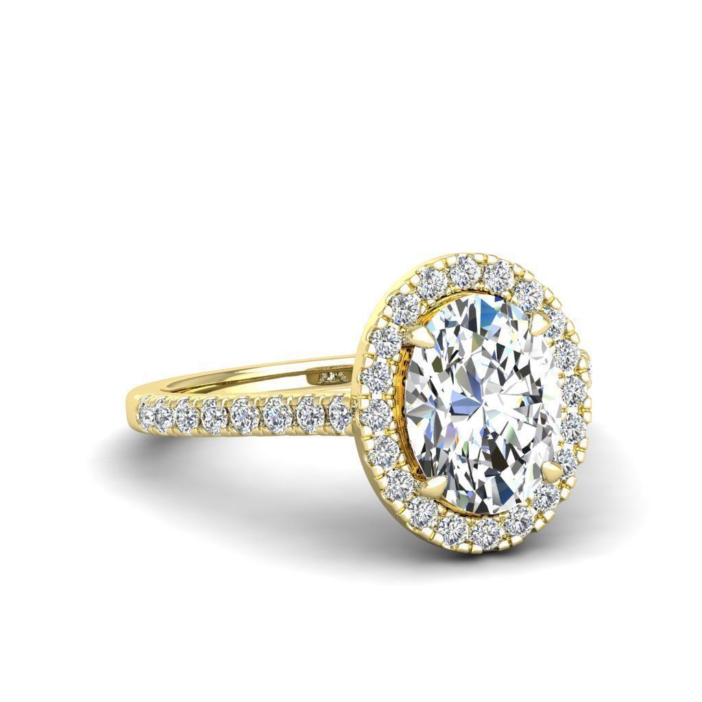 Engagement ring Mia oval 3D print model_22