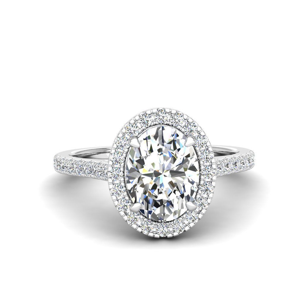 Engagement ring Mia oval 3D print model_23