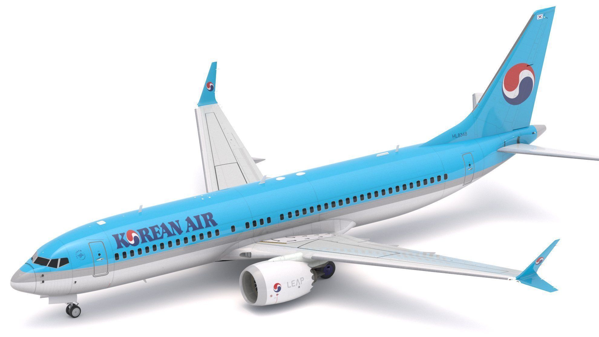 Boeing 737-800 MAX Korean Air 3D model_2