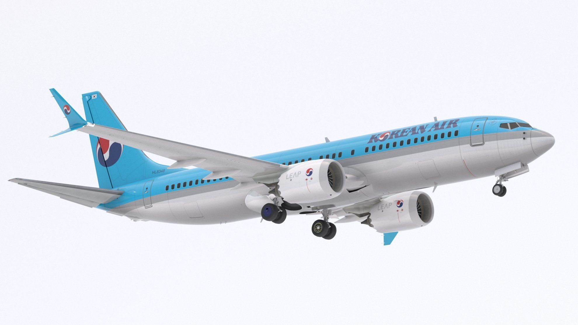 Boeing 737-800 MAX Korean Air 3D model_9