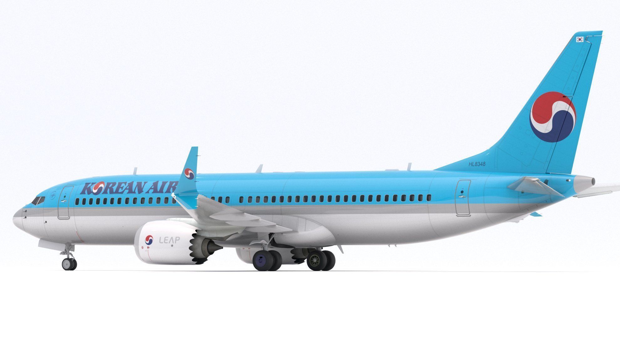 Boeing 737-800 MAX Korean Air 3D model_3