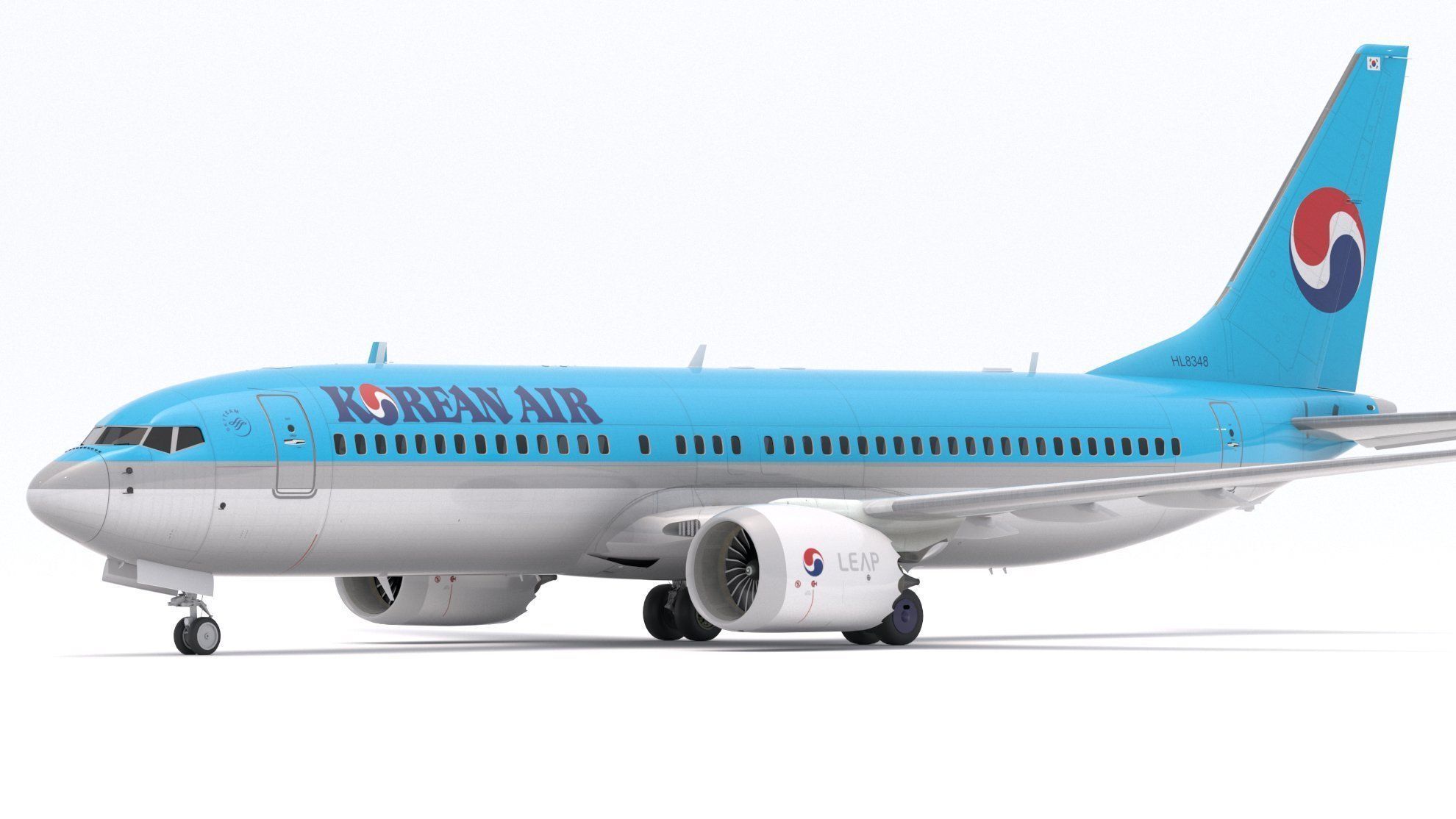 Boeing 737-800 MAX Korean Air 3D model_1