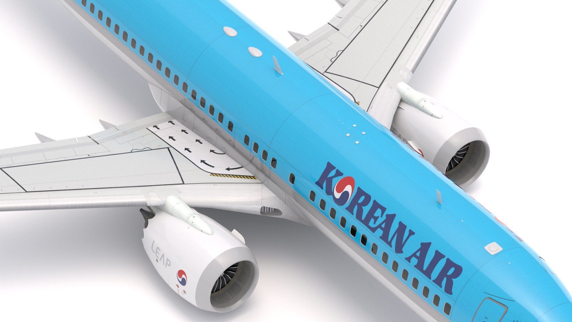 Boeing 737-800 MAX Korean Air 3D model_7