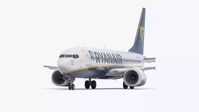 Boeing 737-800 MAX Ryanair 3D model