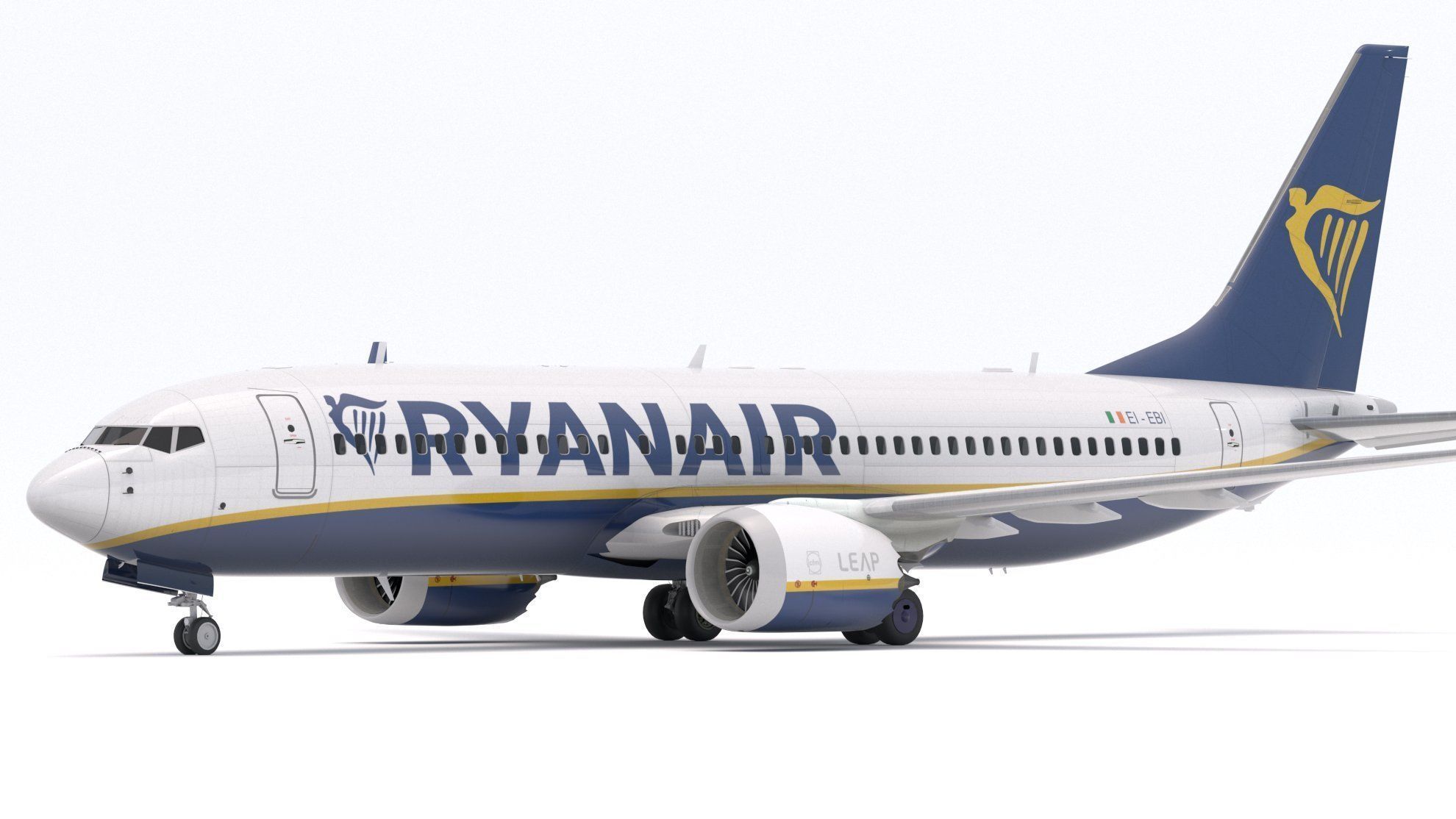 Boeing 737-800 MAX Ryanair 3D model_1