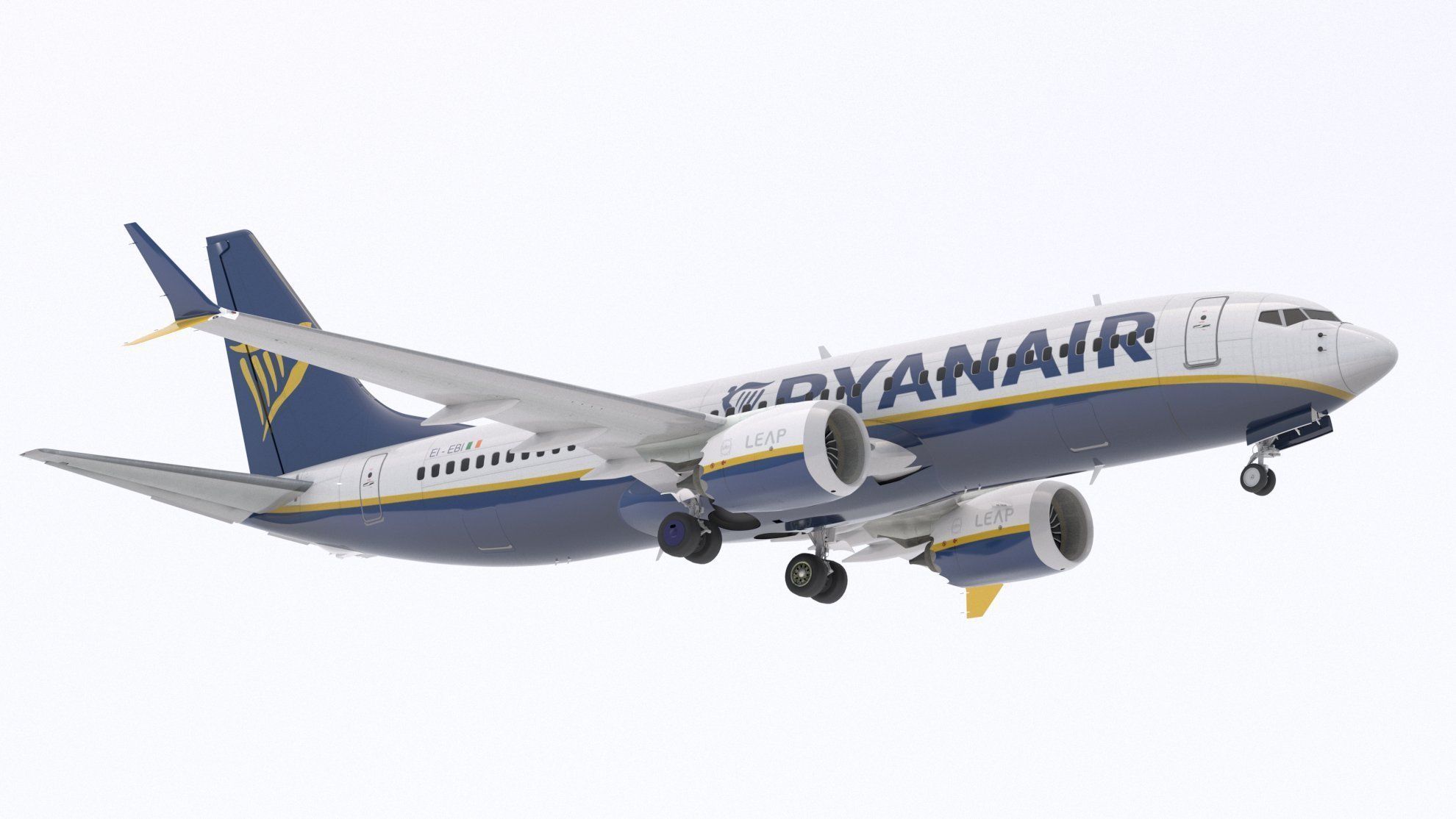Boeing 737-800 MAX Ryanair 3D model_9