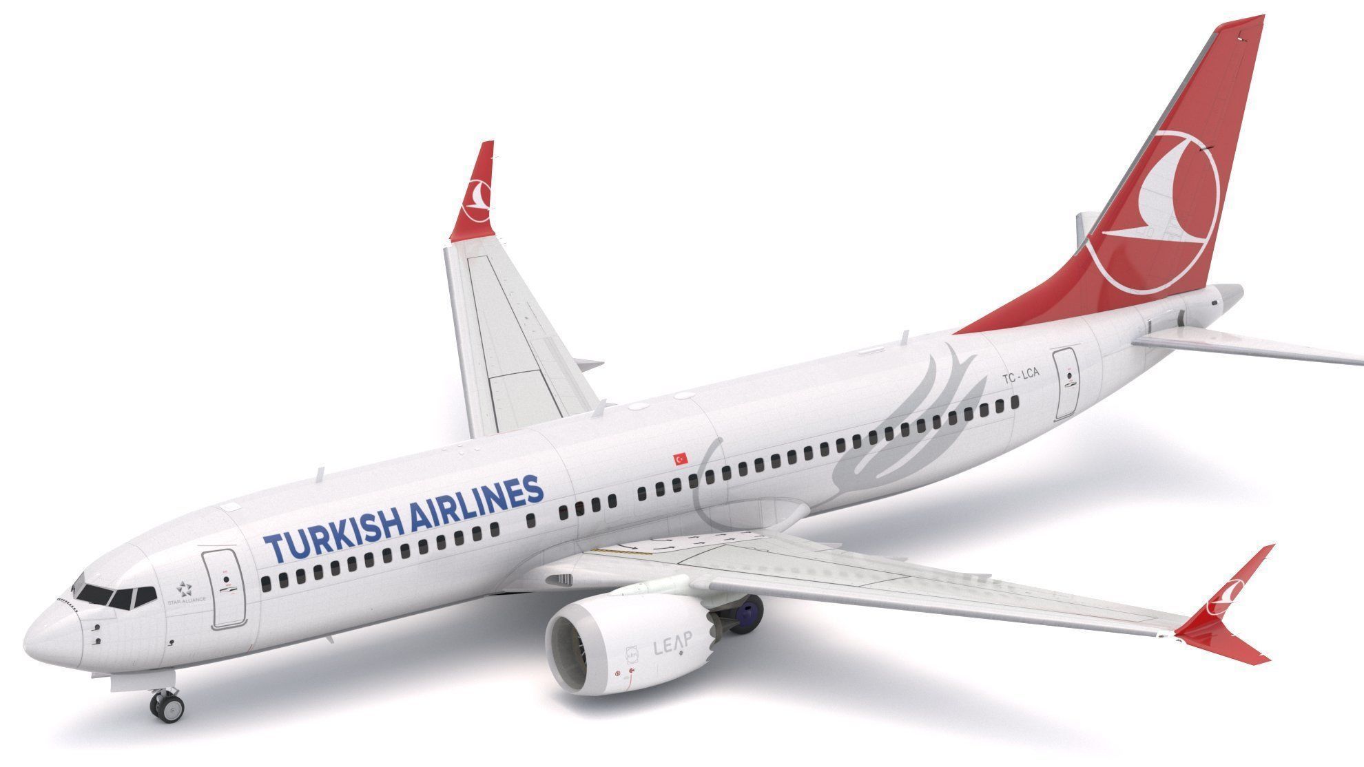 Boeing 737-800 MAX Turkish Airlines 3D model | CGTrader