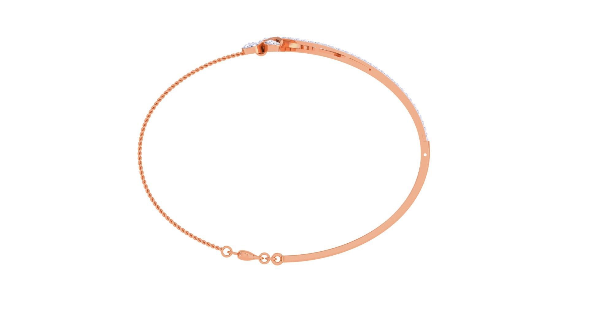 Flower High Jewelry Italian Diamond Bracelets 3dm stl obj gltf 3D print model_12