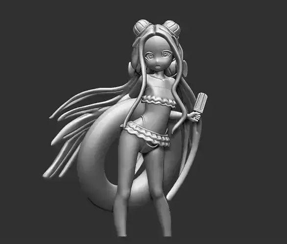 anime girl 0001 3D print model