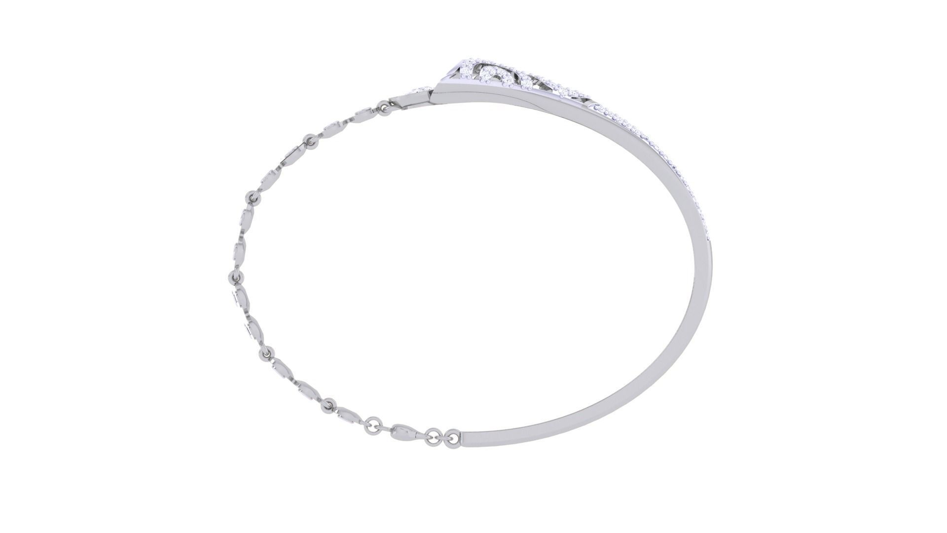 Links High Jewelry Italian Diamond Bracelets 3dm stl obj gltf 3D print model_10