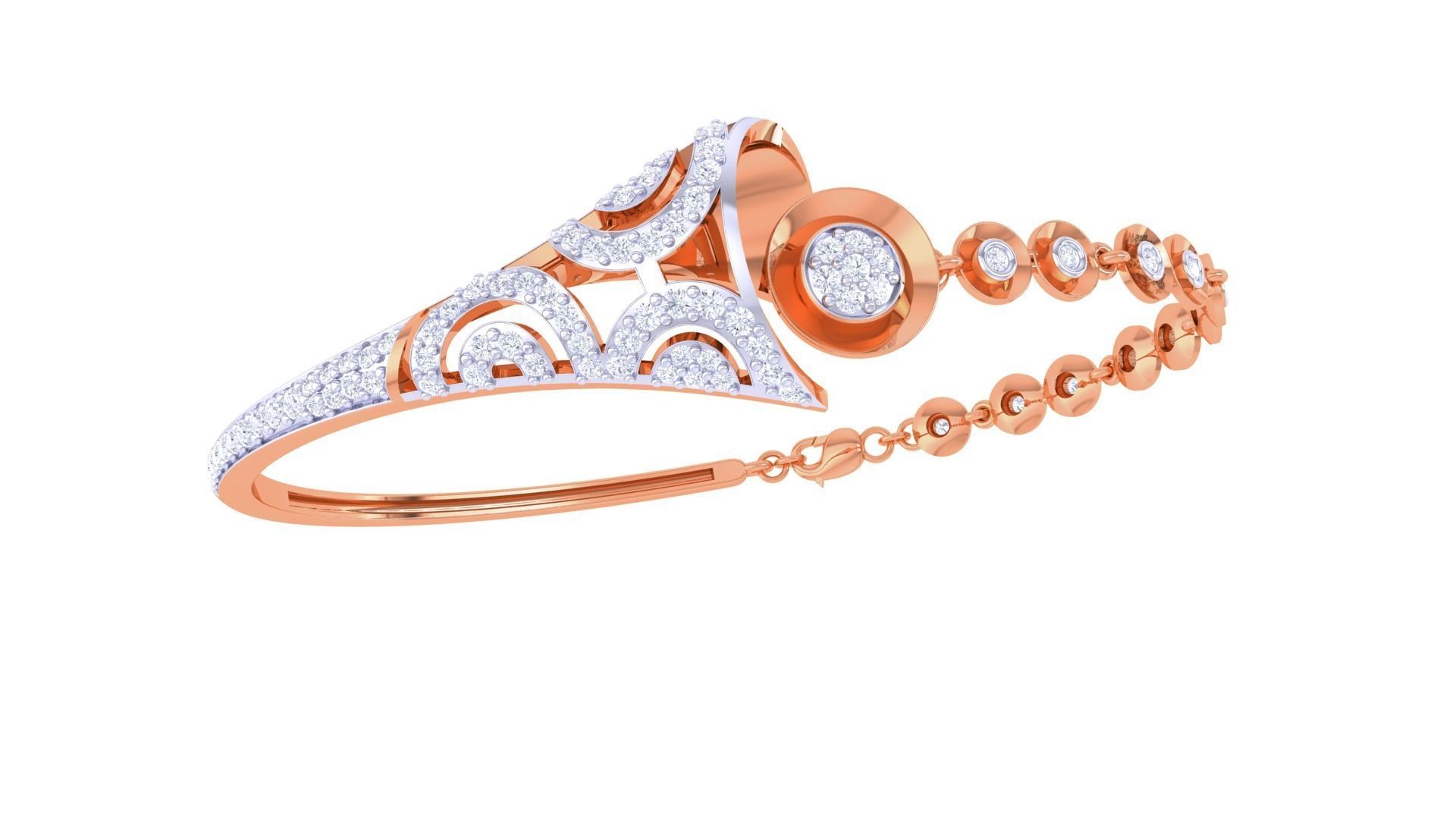 Links High Jewelry Italian Diamond Bracelets 3dm stl obj gltf 3D print model_6