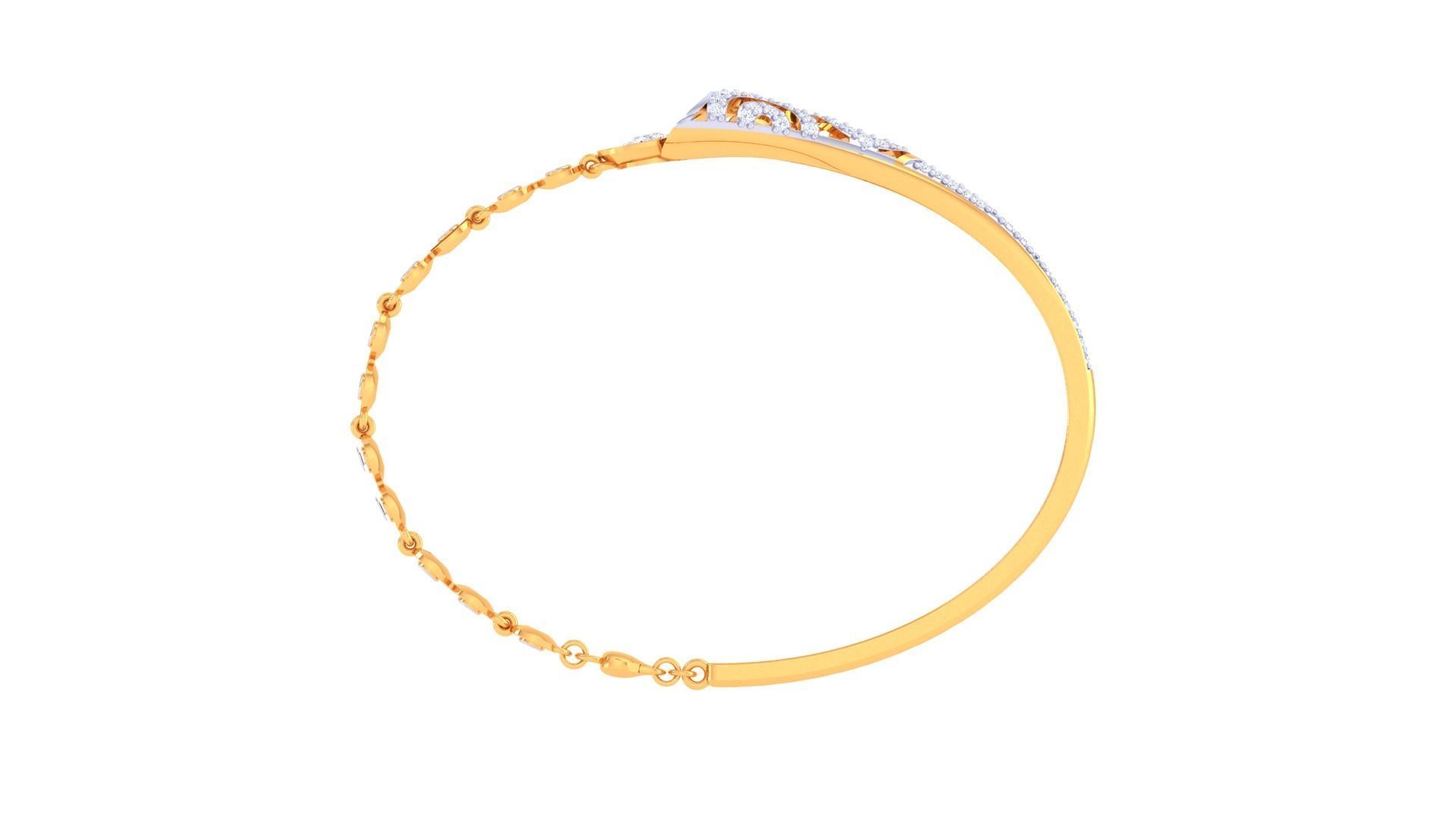 Links High Jewelry Italian Diamond Bracelets 3dm stl obj gltf 3D print model_11