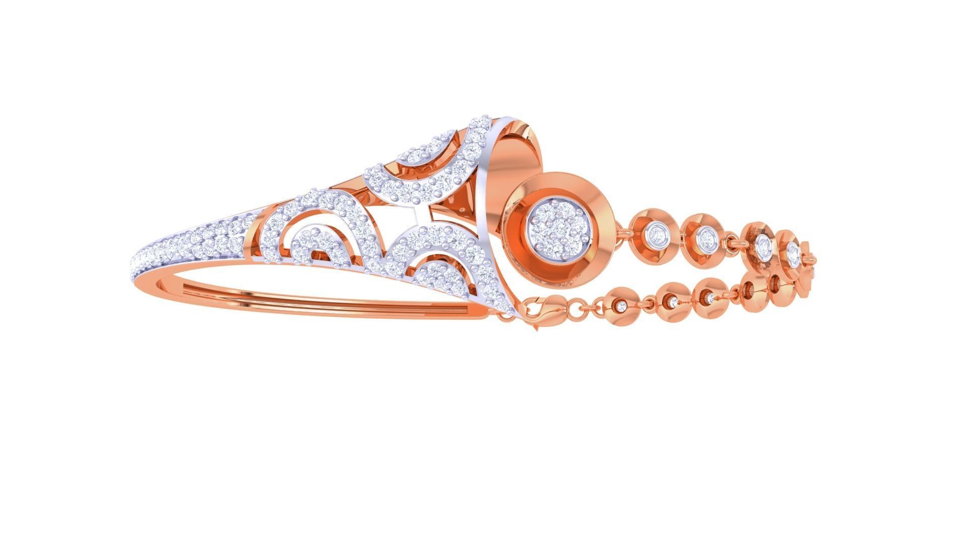 Links High Jewelry Italian Diamond Bracelets 3dm stl obj gltf 3D print model_9