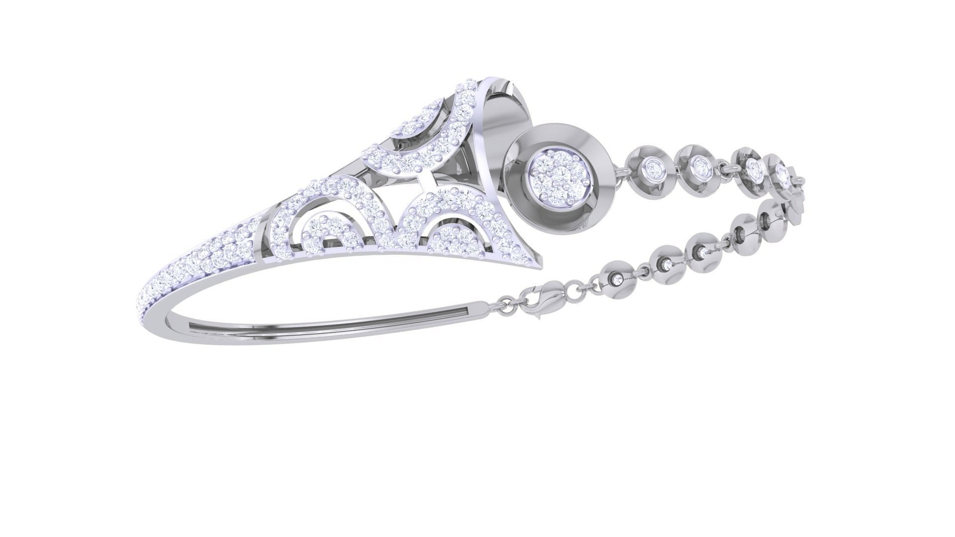 Links High Jewelry Italian Diamond Bracelets 3dm stl obj gltf 3D print model_5