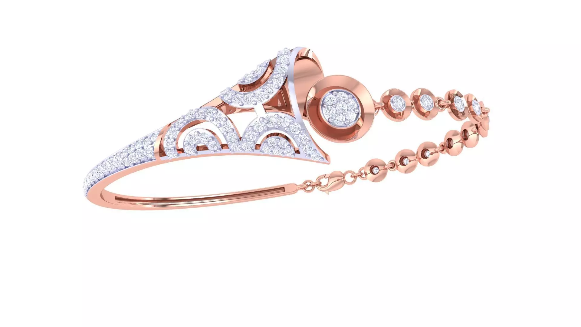 Links High Jewelry Italian Diamond Bracelets 3dm stl obj gltf 3D print model_0