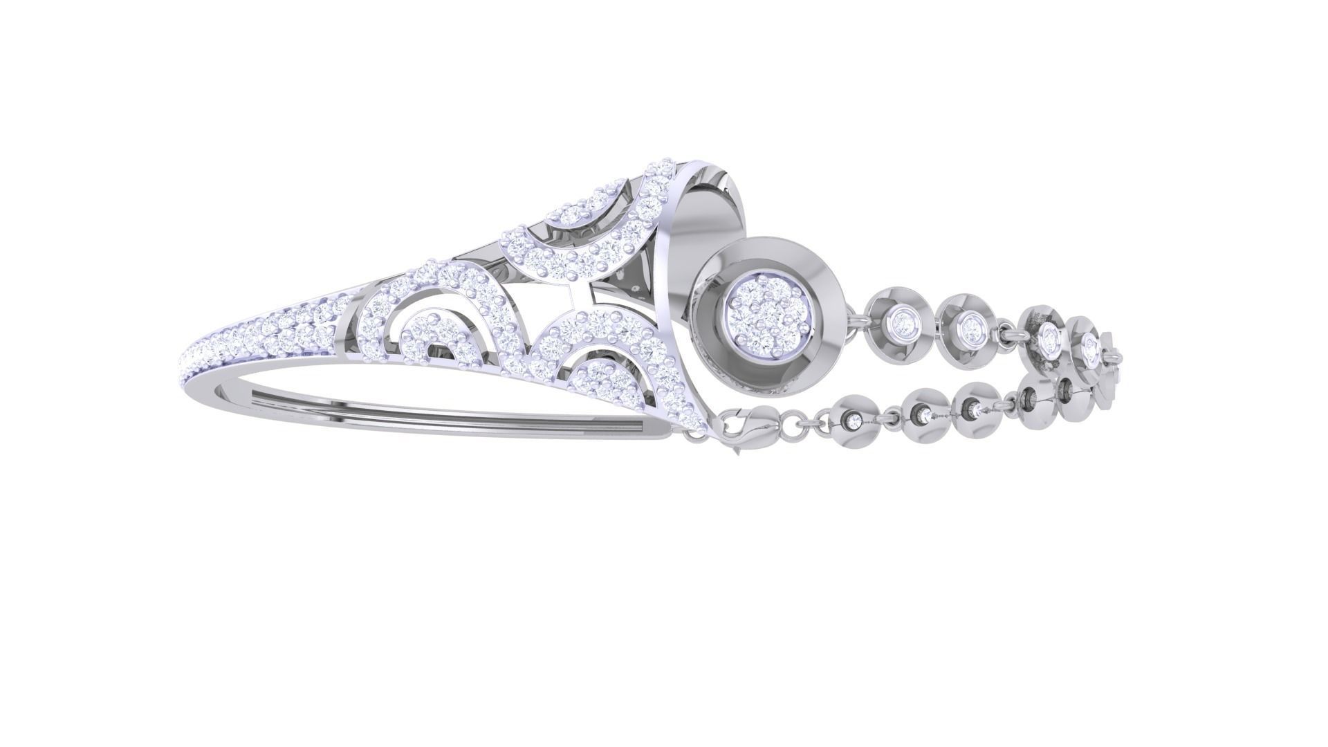 Links High Jewelry Italian Diamond Bracelets 3dm stl obj gltf 3D print model_7