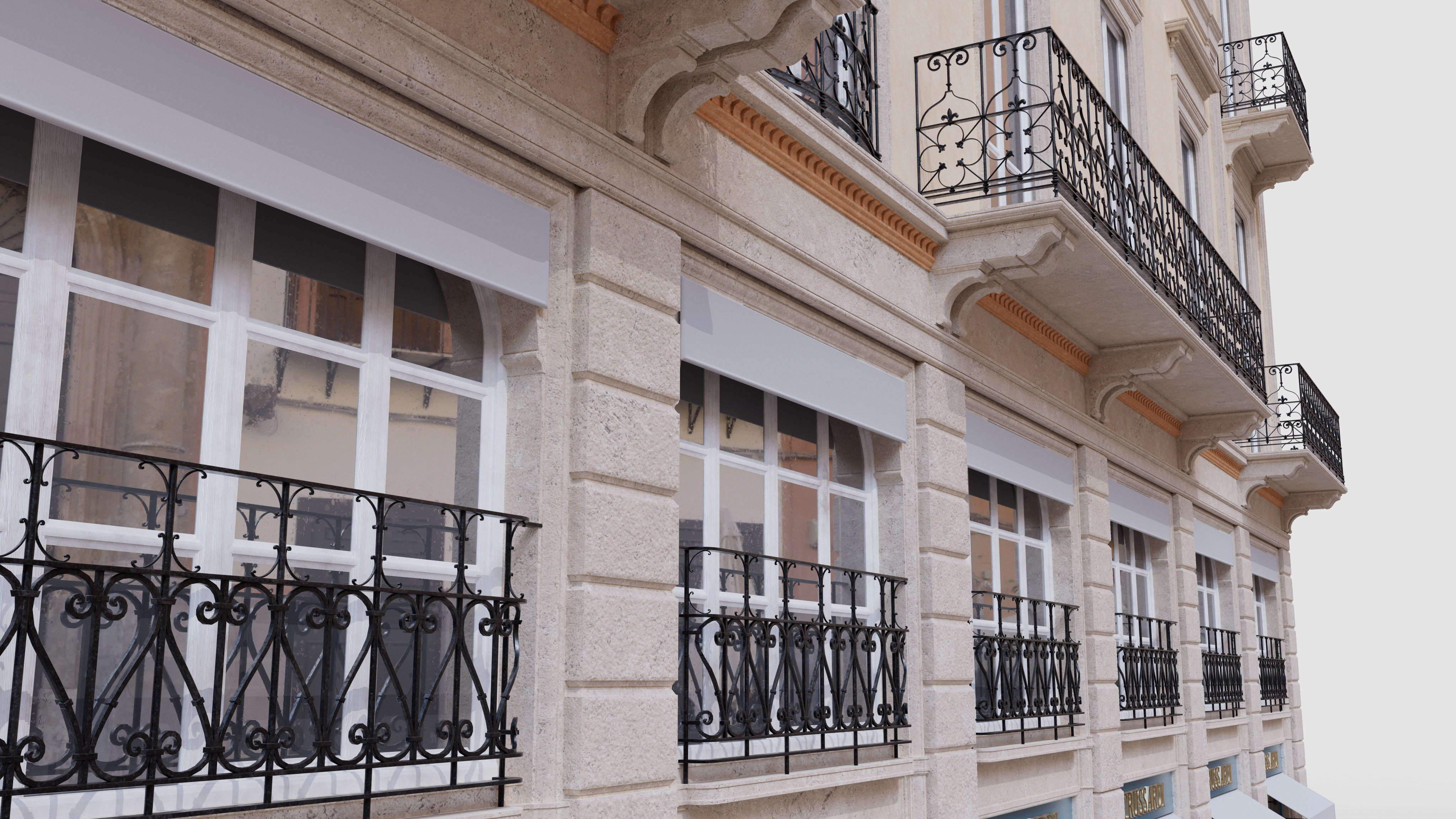 Classic Italian Building 3 3D model_1