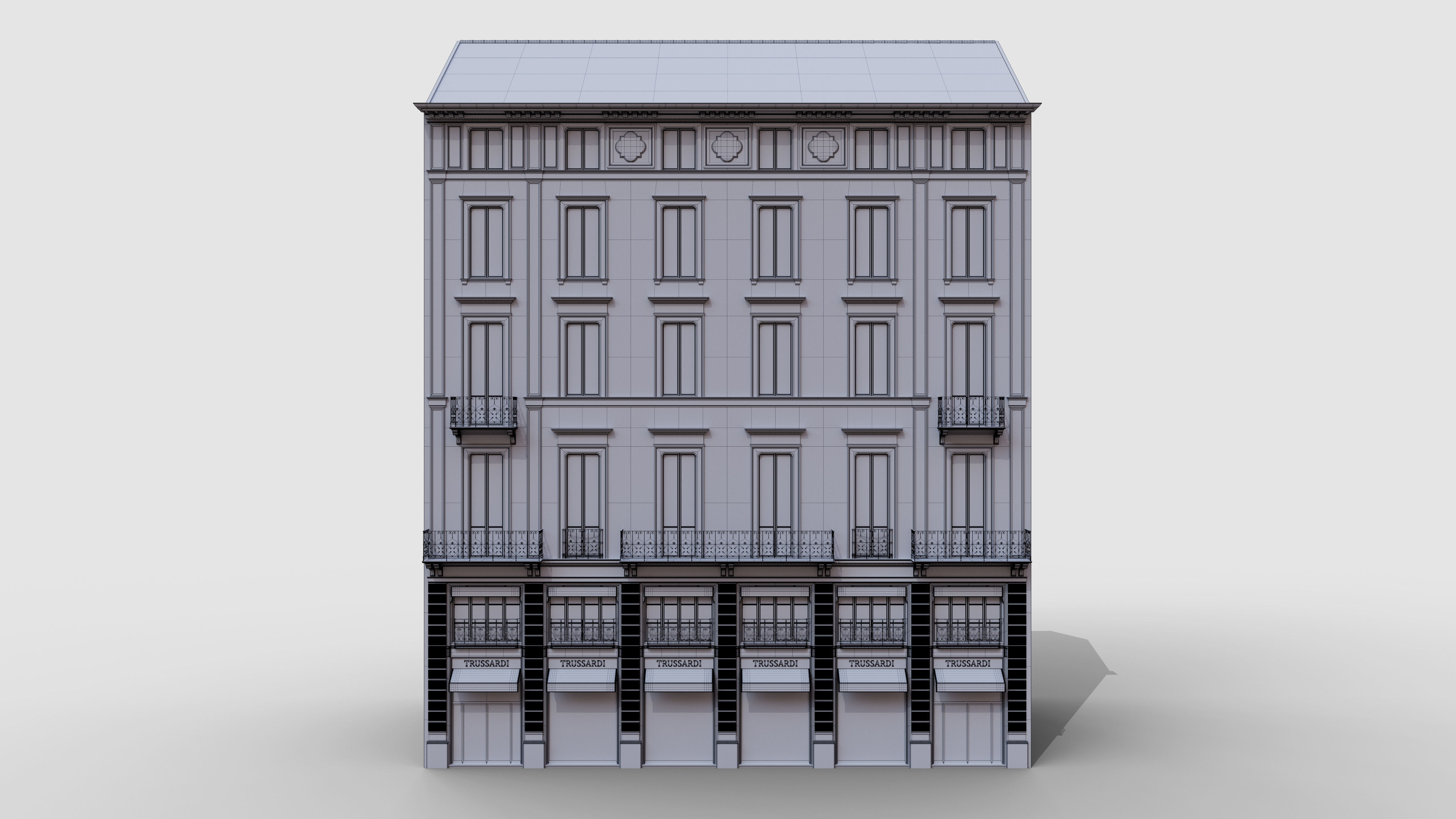 Classic Italian Building 3 3D model_3