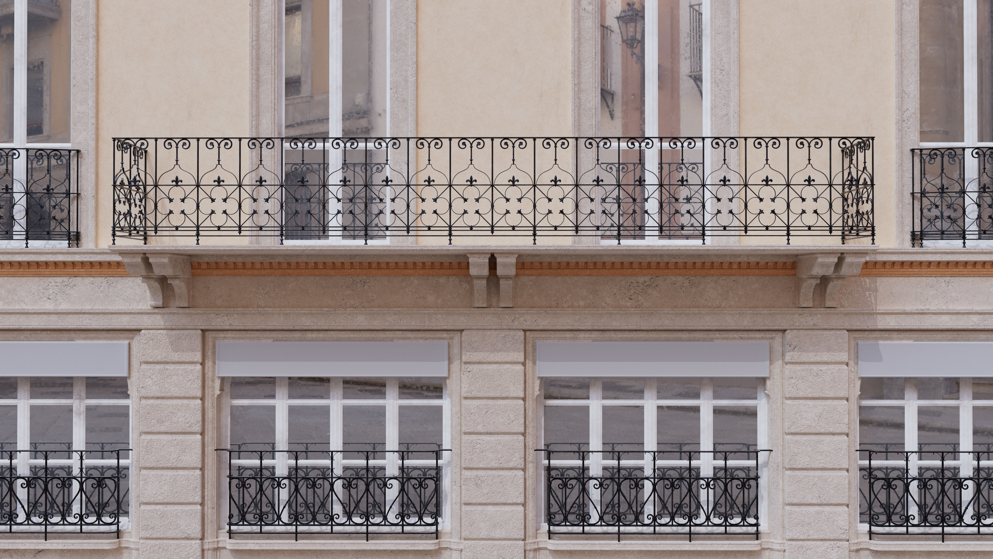 Classic Italian Building 3 3D model_2