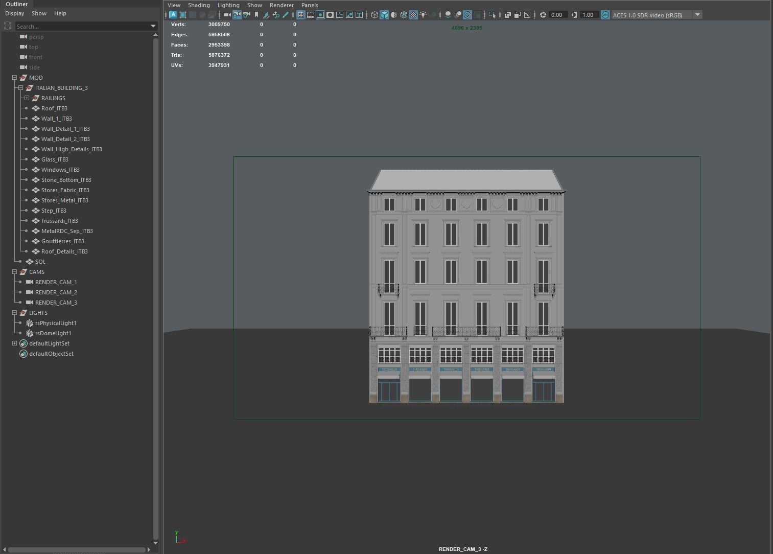 Classic Italian Building 3 3D model_6