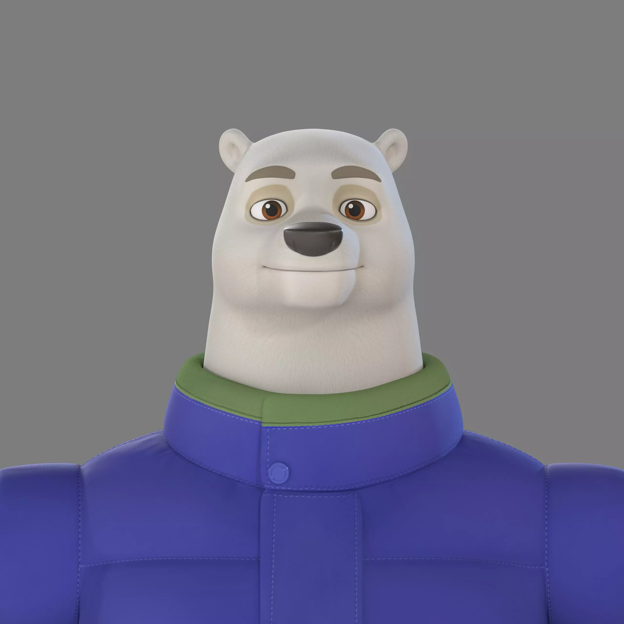 cartoon PolarBear Anthropomorpha 3D model
