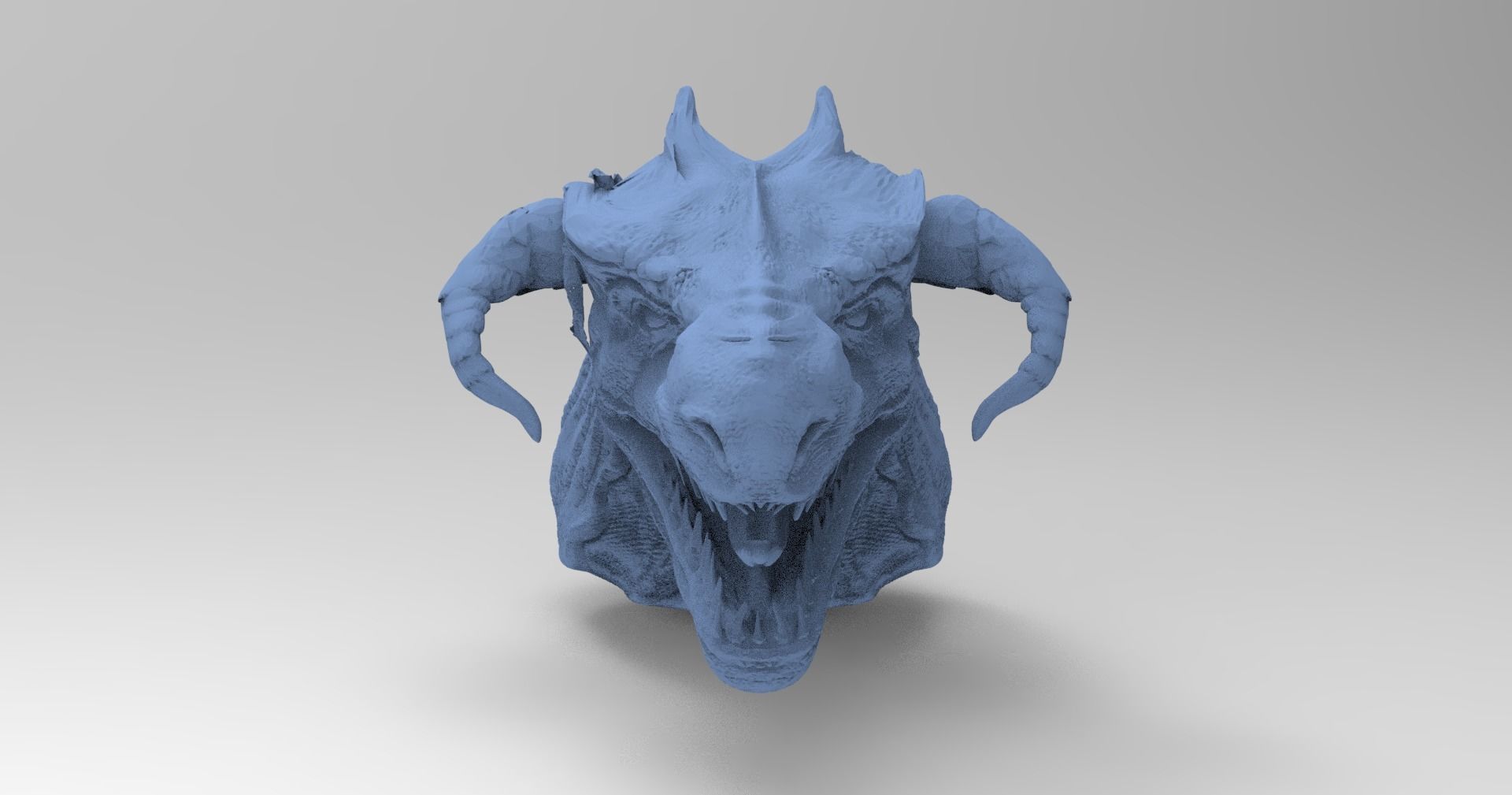 Nordor lizard Head sculpture 3D model_1