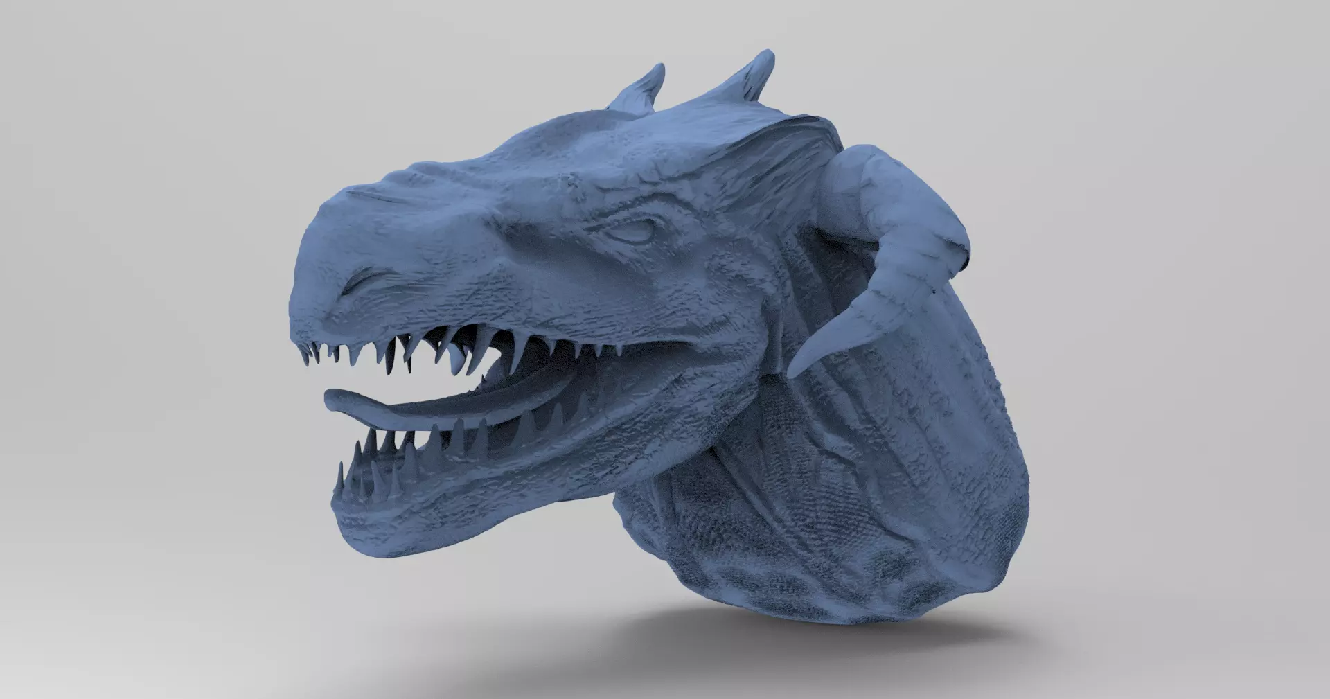 Nordor lizard Head sculpture 3D model_0