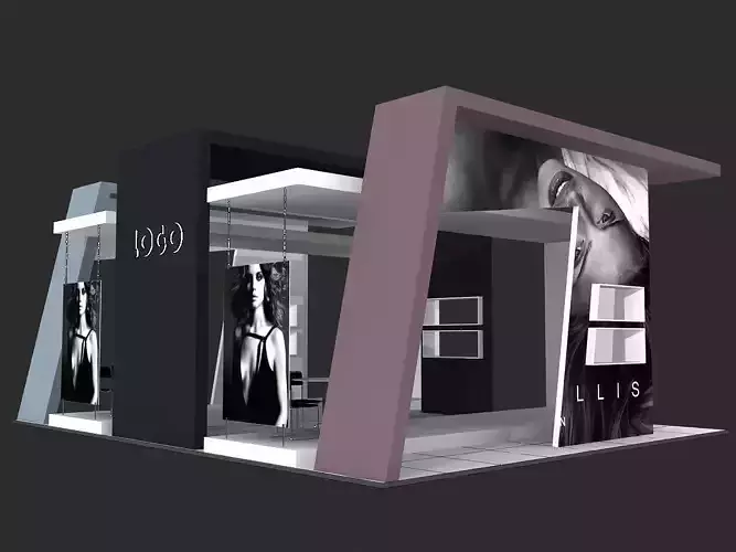 Exhibition Stand - ST0016 3D model