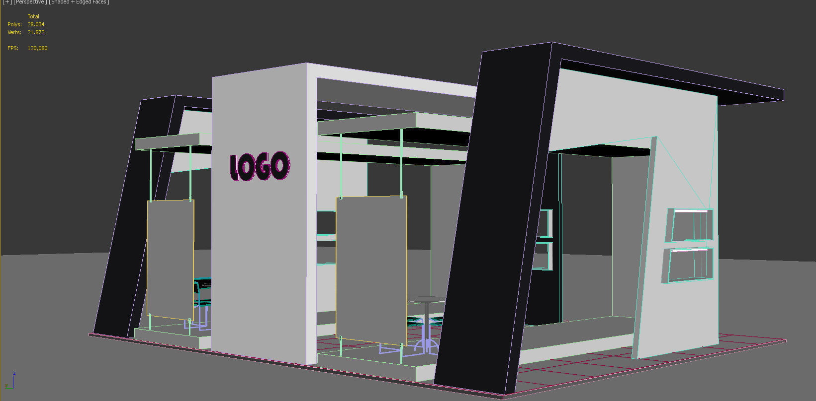 Exhibition Stand - ST0016 3D model_5